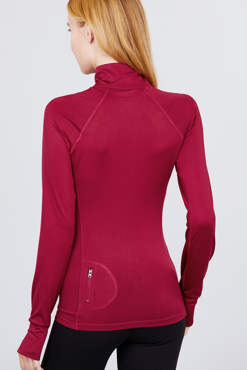Women's Long Sleeve Zip Up Athletic Wear Sweater Work Out Jacket