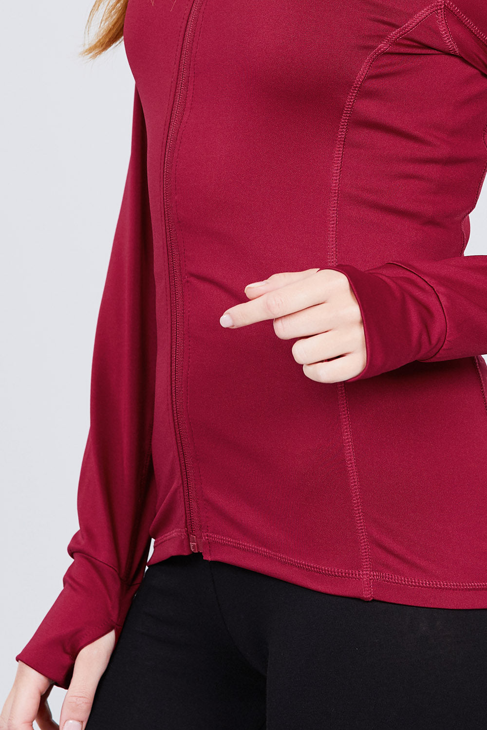 Women's Long Sleeve Zip Up Athletic Wear Sweater Work Out Jacket