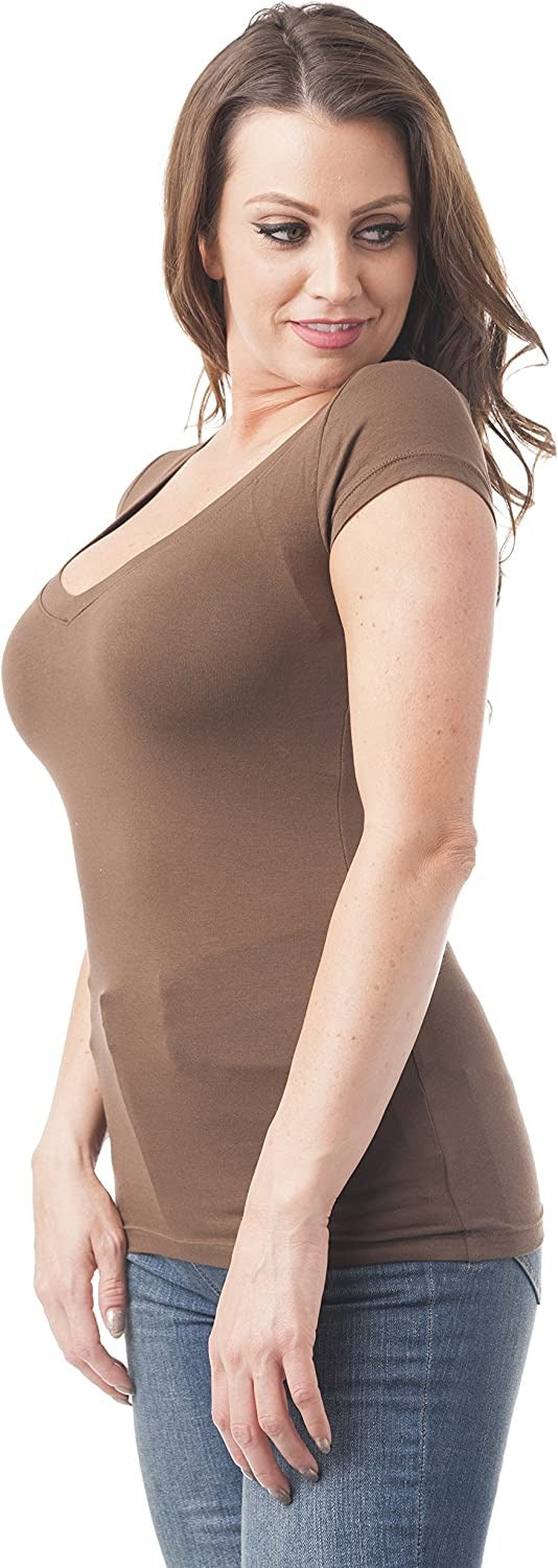 Woman's  Short Sleeve V-Neck T-Shirt, Multiple Colors S-3X