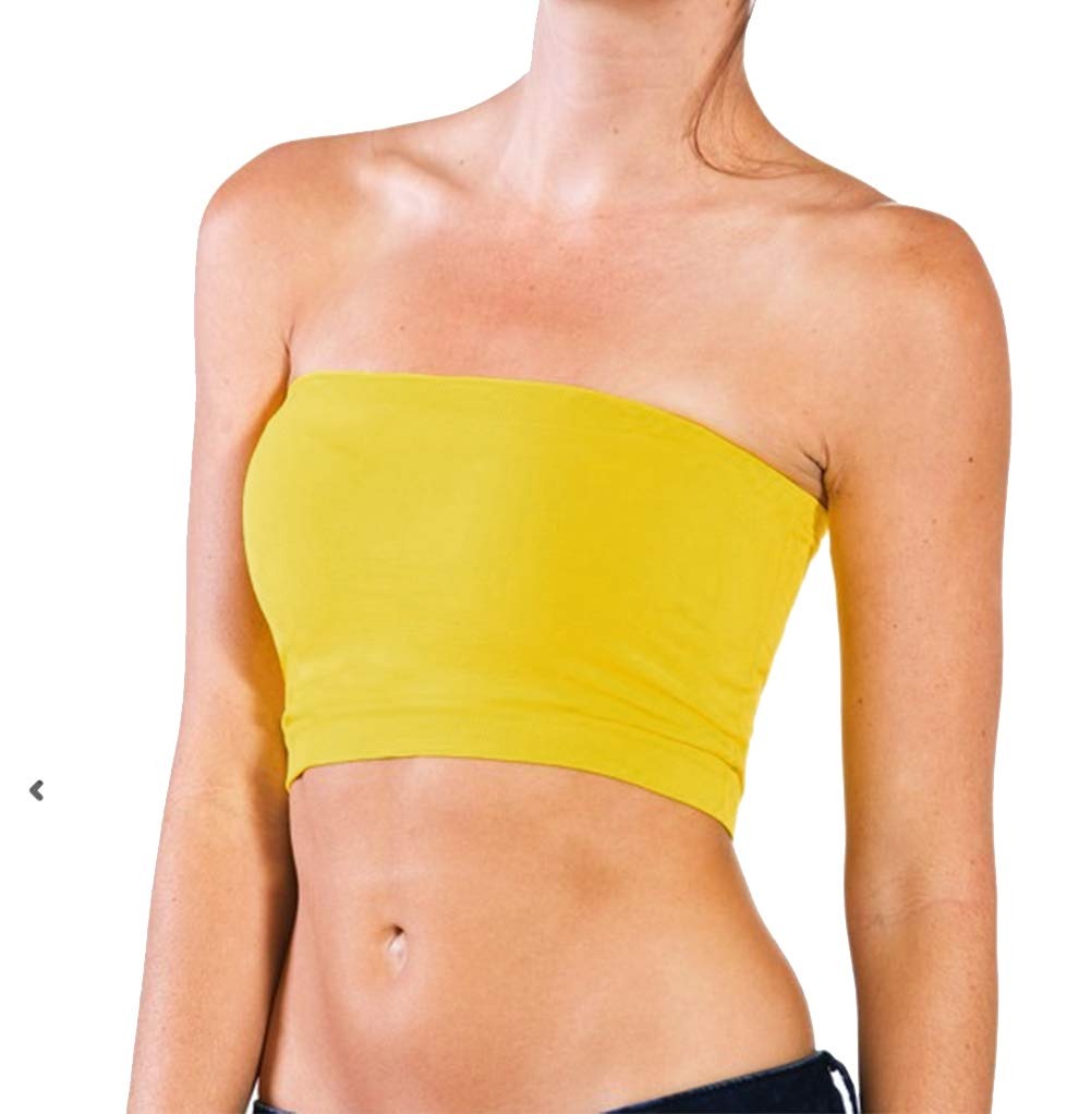 Women's Basic Stretch Layer Seamless Tube Bra Bandeau Top