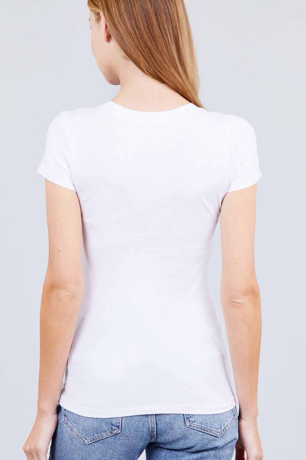 Women's Scoop Neck Short Sleeve Jersey Sexy Top