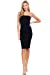 Women's Strapless Bodycon Sexy Stretchy Tube Midi Dress