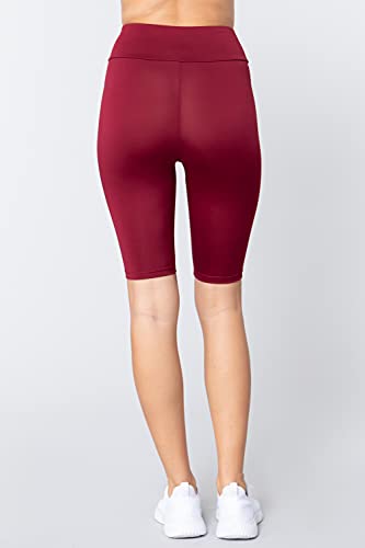 Khanomak Women's Biker High Waist Yoga Workout Shorts