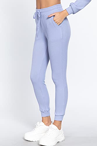 Women's Waist Band Side Pocket Long Pants