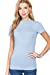 Women's Short Sleeves Mock Neck Jersey Top