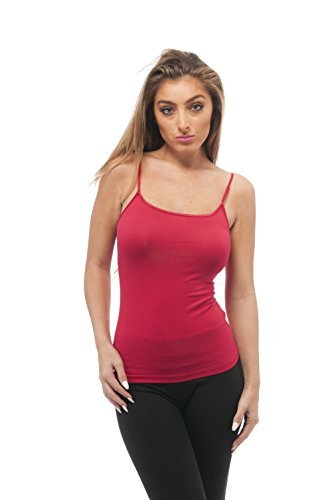 Hollywood Star Fashion Regular Length Spaghetti Strap Tank Top Camis Basic Camisole Cotton Plain Solid Color1
