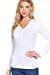 Women's V Neck Long Sleeves Henley Thermal Knit Top