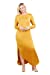 Women's Round Neck Long Sleeve Side Pocket Maxi Dress