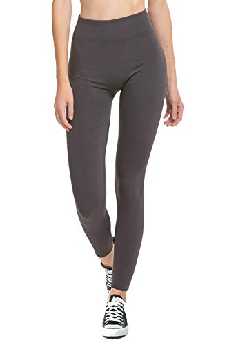 Women's Basic Seamless Thick Fleece Lined Long Full Length Leggings Tights