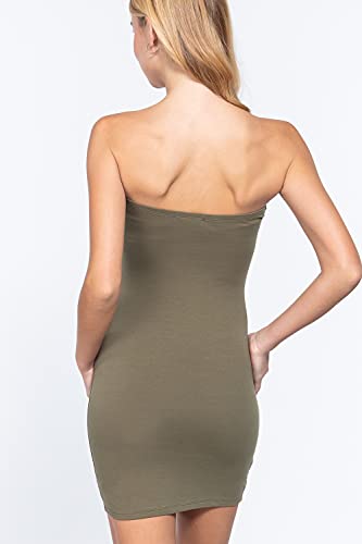 Women's Strapless Bodycon Sexy Stretchy Tube Mini Dress