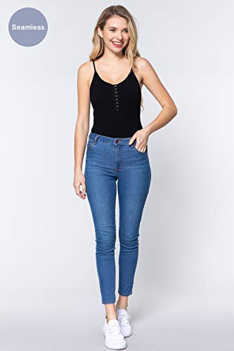 Women's V-Neck Cami Ribbed Seamless Bodysuit