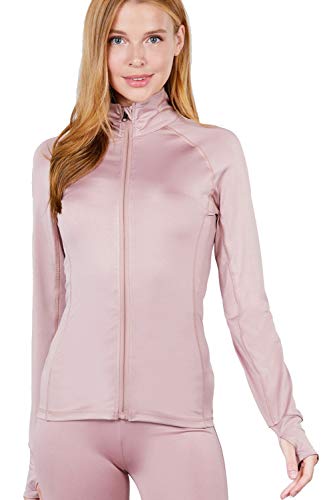 Women's Long Sleeve Zip Up Athletic Wear Sweater Work Out Jacket