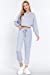Women's  Long Dolman Sleeves Crew Neck Hacci Crop Top