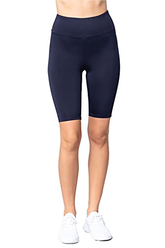 Khanomak Women's Biker High Waist Yoga Workout Shorts