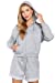 Women's Long Sleeve Inner Brushed French Terry Oversized Hoodie Zip Up Jacket