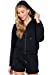 Women's Long Sleeve Inner Brushed French Terry Oversized Hoodie Zip Up Jacket