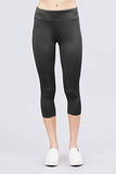 Khanomak Yoga Pants for Women - Mid Waist Capri Leggings for Workout Running Cycling Tummy Control Pants