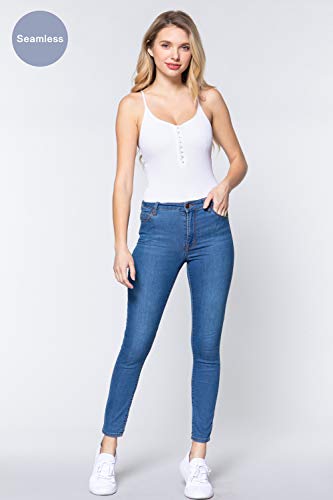 Women's V-Neck Cami Ribbed Seamless Bodysuit