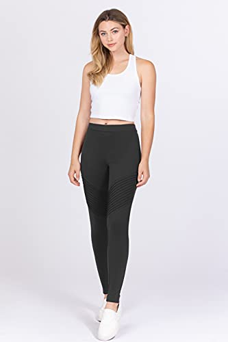 Khanomak Women's Pintuck Detail Long Ponte Pants