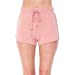Womens-French Terry Tulip Side Slipped Pull String Dolphin Shorts