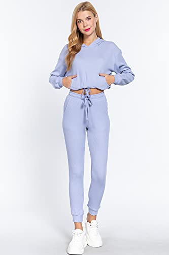 Women's Waist Band Side Pocket Long Pants