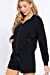 Women's Long Sleeve Inner Brushed French Terry Oversized Hoodie Zip Up Jacket
