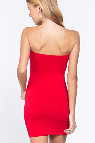 Women's Strapless Bodycon Sexy Stretchy Tube Mini Dress