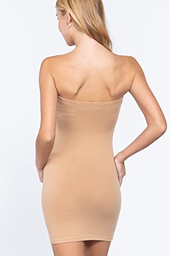 Women's Strapless Bodycon Sexy Stretchy Tube Mini Dress