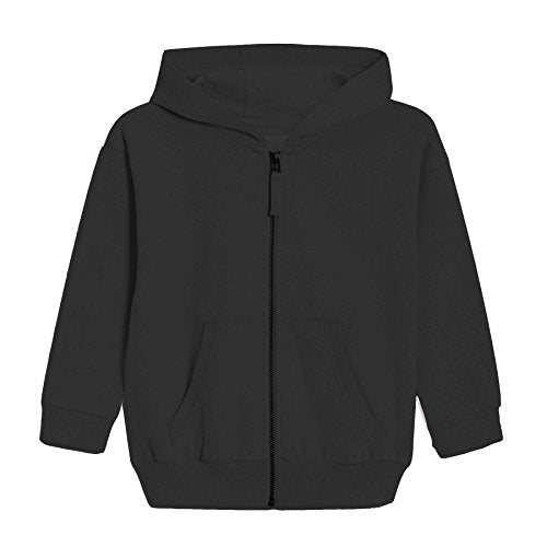 Khanomak Kids Girls Two Front Pocket Zip-Up Hoodie Sweater