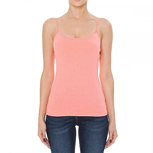 Women's Plus Size Camisole Tank Top with Built-In Shelf Bra & Adjustable Straps