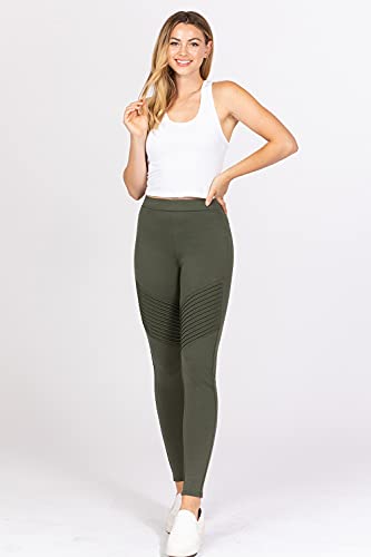 Khanomak Women's Pintuck Detail Long Ponte Pants