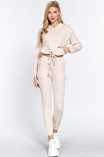 Women's Waist Band Side Pocket Long Pants
