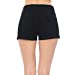 Women's Mid Rise Denim Shorts with destruction and rolled cuff
