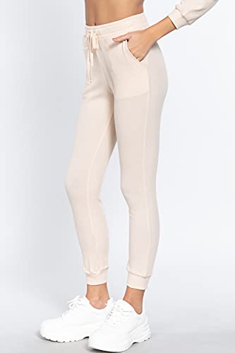 Women's Waist Band Side Pocket Long Pants