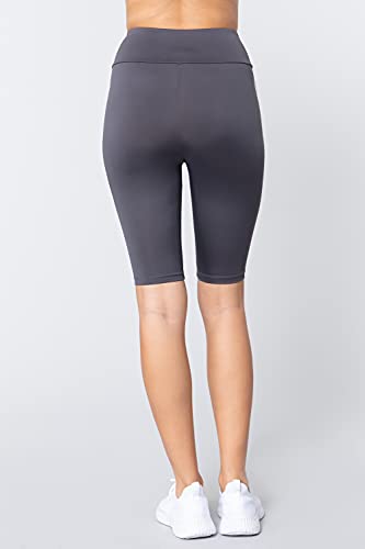 Khanomak Women's Biker High Waist Yoga Workout Shorts