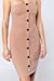 Women's Button Down Sleeveless Tube Mini Dress