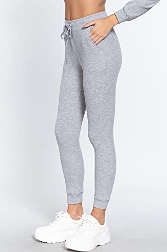 Women's Waist Band Side Pocket Long Pants