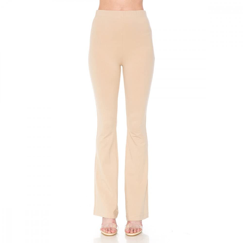 Women's Pull On High Rise Elasticized Waistband Flare Pants