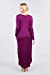 Women's Round Neck Long Sleeve Side Pocket Maxi Dress