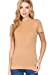 Women's Short Sleeves Mock Neck Jersey Top