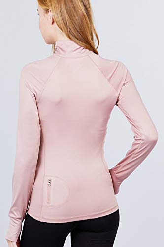Women's Long Sleeve Zip Up Athletic Wear Sweater Work Out Jacket