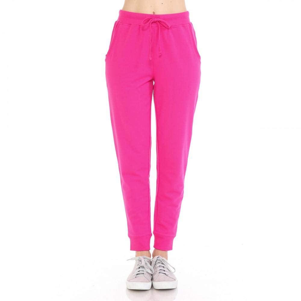 Drawstring French Terry Joggers/ Jogging Pants With Front Pockets