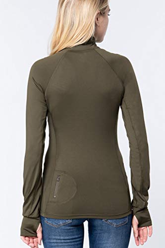 Women's Long Sleeve Zip Up Athletic Wear Sweater Work Out Jacket
