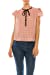 Women's Ruffled Bow Tie Polka Dot Chiffon Shirt Top blouse