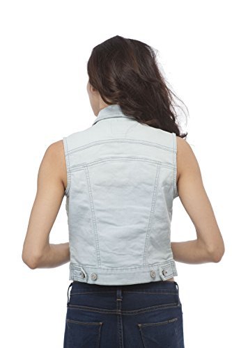 Hollywood Star Fashion Sleeveless Button Up Jean Denim Jacket Vest