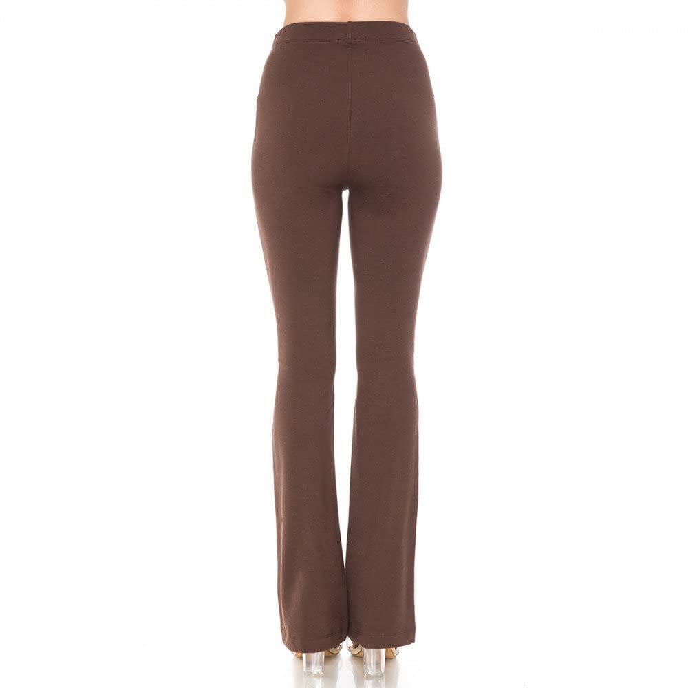 Women's Pull On High Rise Elasticized Waistband Flare Pants