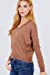 Women's Long Sleeve V-Neck Back Cross Strap Viscose Sweater Top