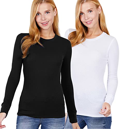 Women's Long Sleeve Crew Neck Long Puff Sleeve Top