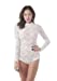 Khanomak Long Sleeve All Lace Mock Neck Bodysuit