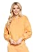 Women's Long Sleeve Hooded Cropped Oversized Sweatshirt Hoodie